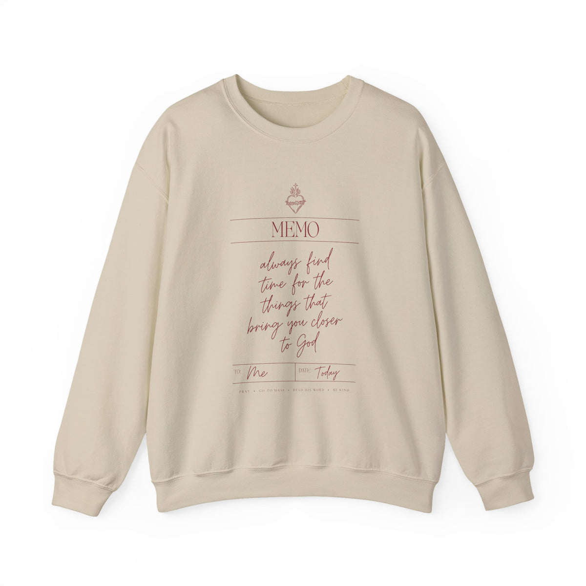 Closer to God Memo Catholic Crewneck