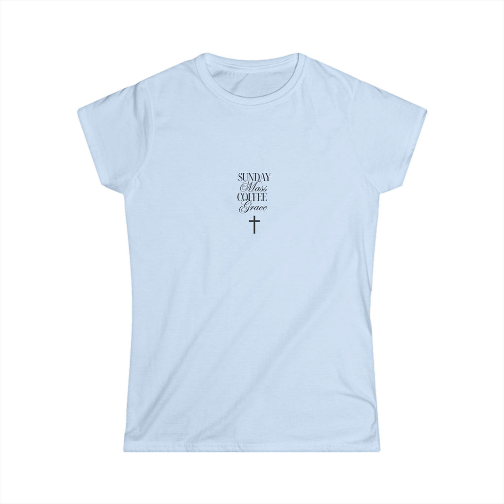 Minimal Sunday. Mass. Coffee. Grace. Tee