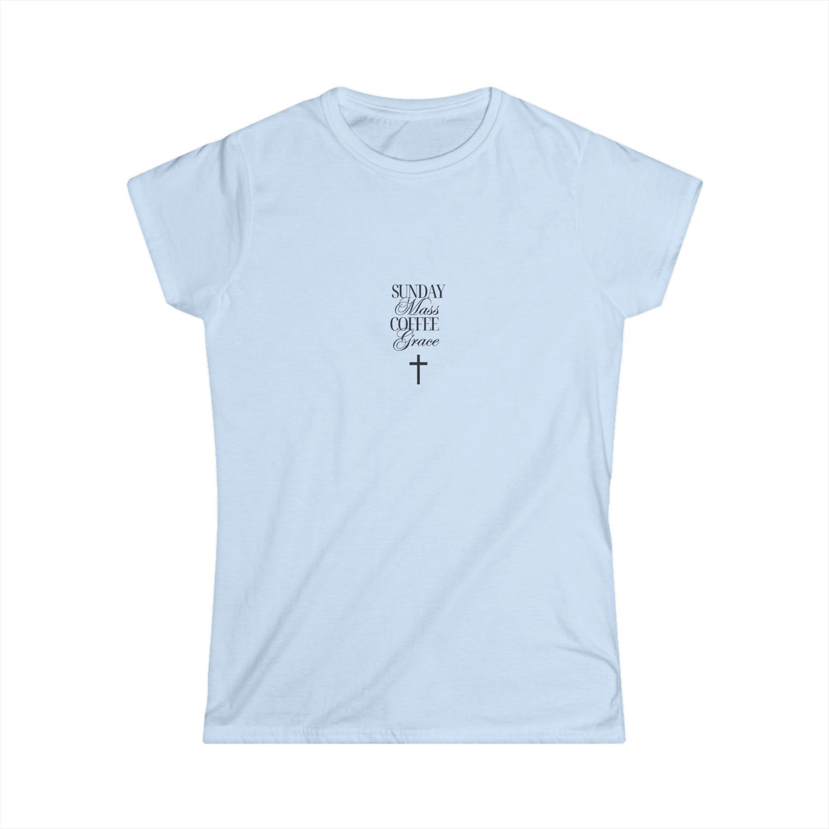 Minimal Sunday. Mass. Coffee. Grace. Tee