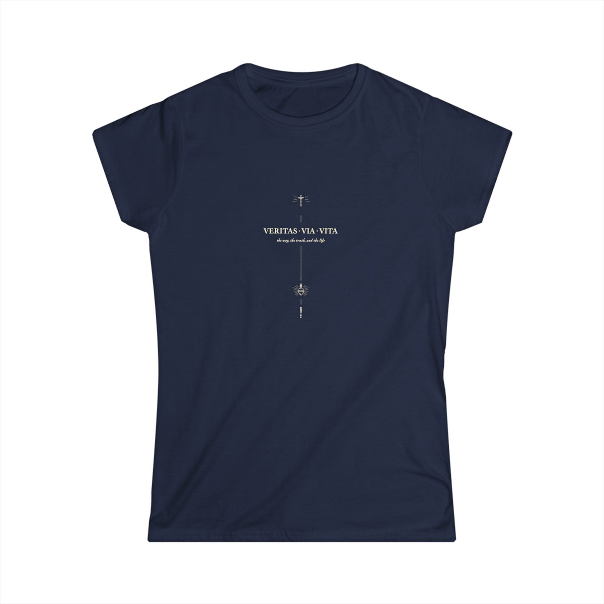 Veritas · Via · Vita Catholic Tee