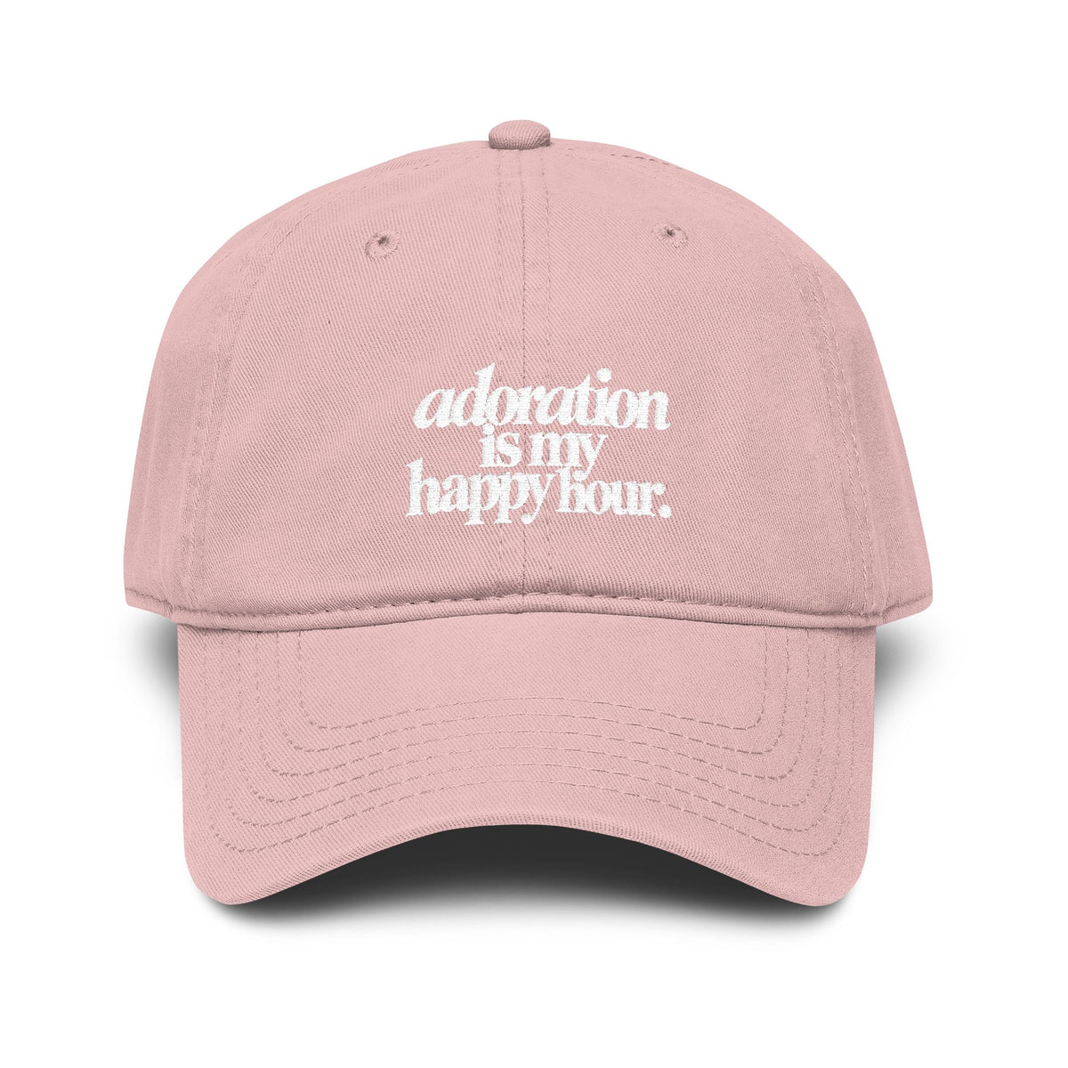 Adoration Is My Happy Hour Embroidered Cap