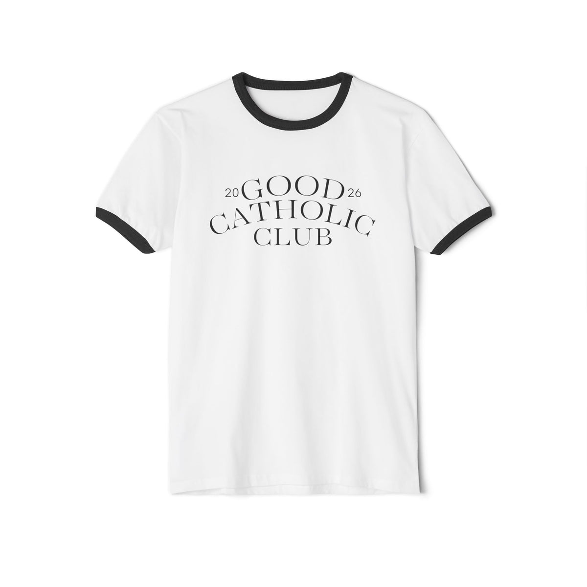 Good Catholic Club Ringer Tee