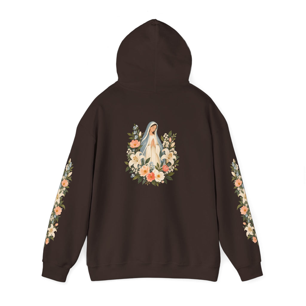 Ad Caelum Per Mariam Floral Hoodie