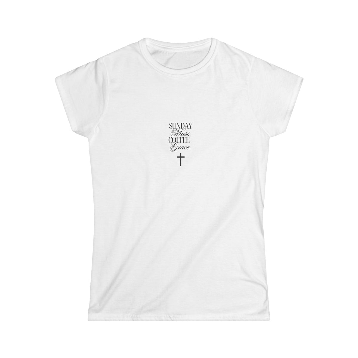 Minimal Sunday. Mass. Coffee. Grace. Tee