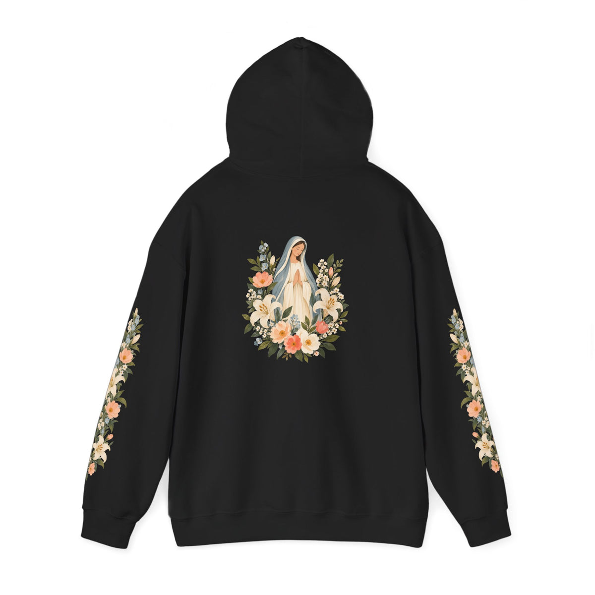 Ad Caelum Per Mariam Floral Hoodie
