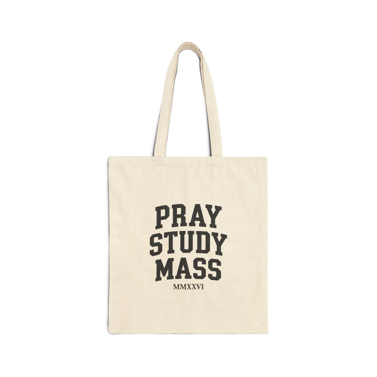 Pray • Study • Mass Collegiate Tote