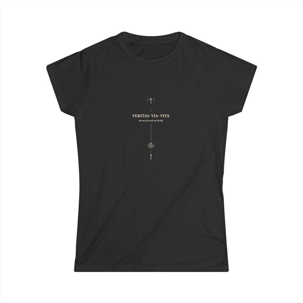 Veritas · Via · Vita Catholic Tee