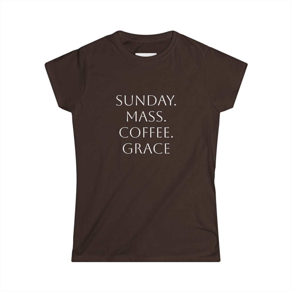 Sunday. Mass. Coffee. Grace. Shirt