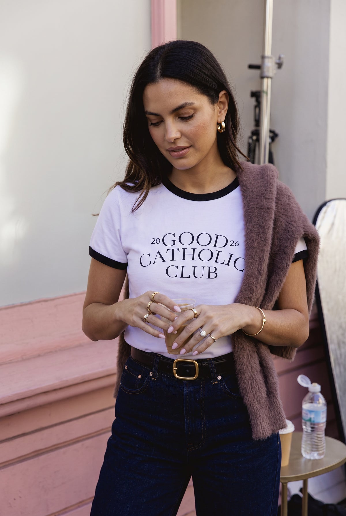 Good Catholic Club Ringer Tee