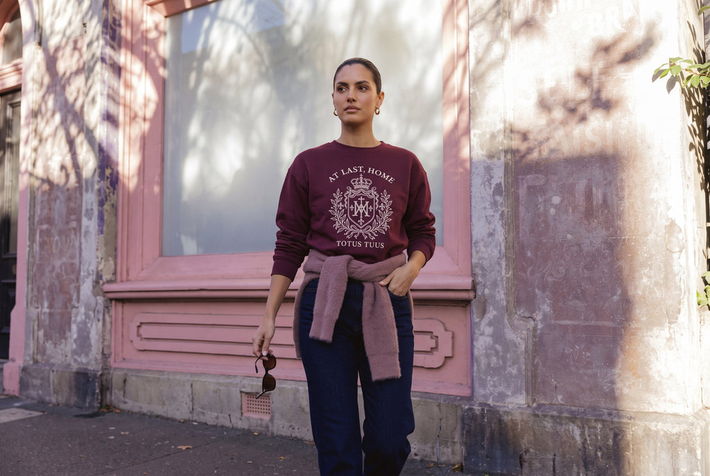 At Last, Home  Totus Tuus Crewneck
