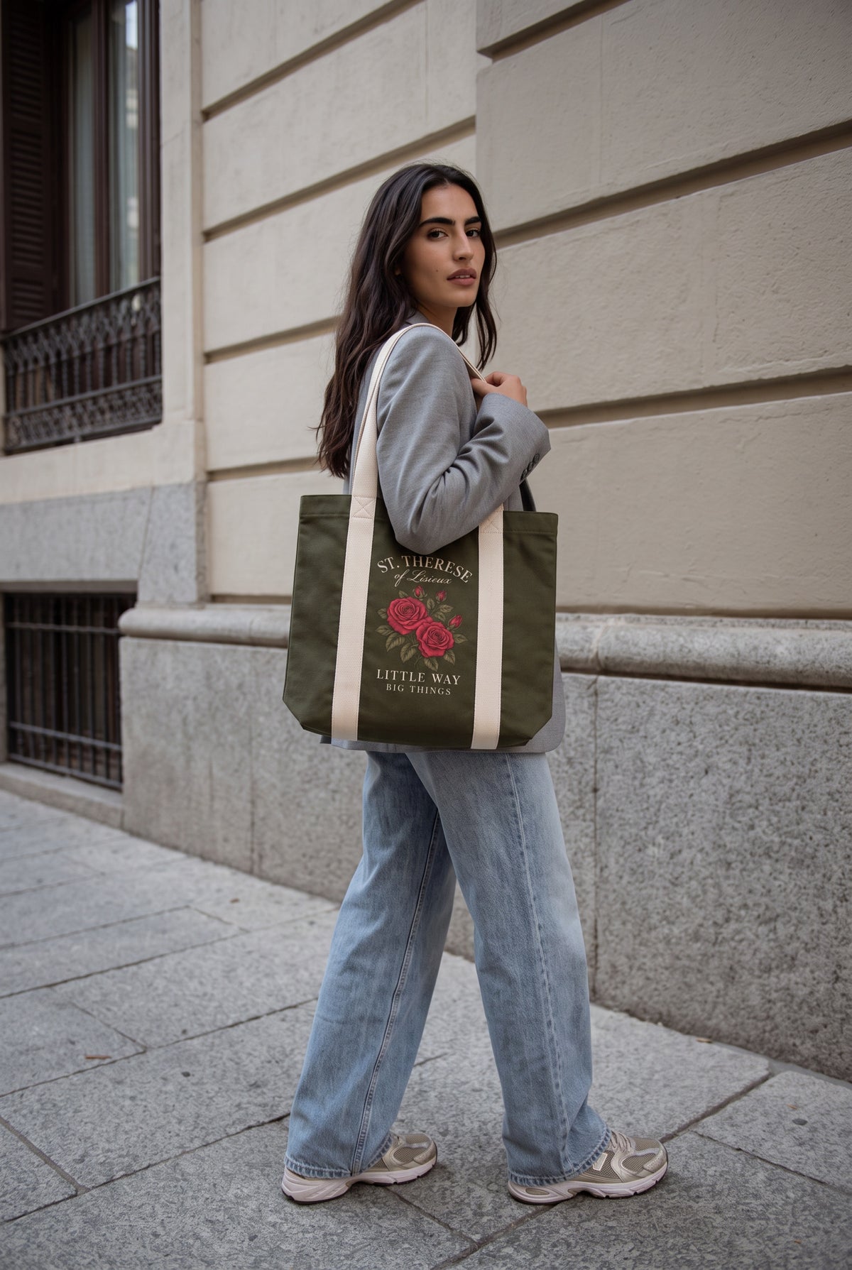 St. Thérèse “Little Way” Two-Tone Canvas Carryall