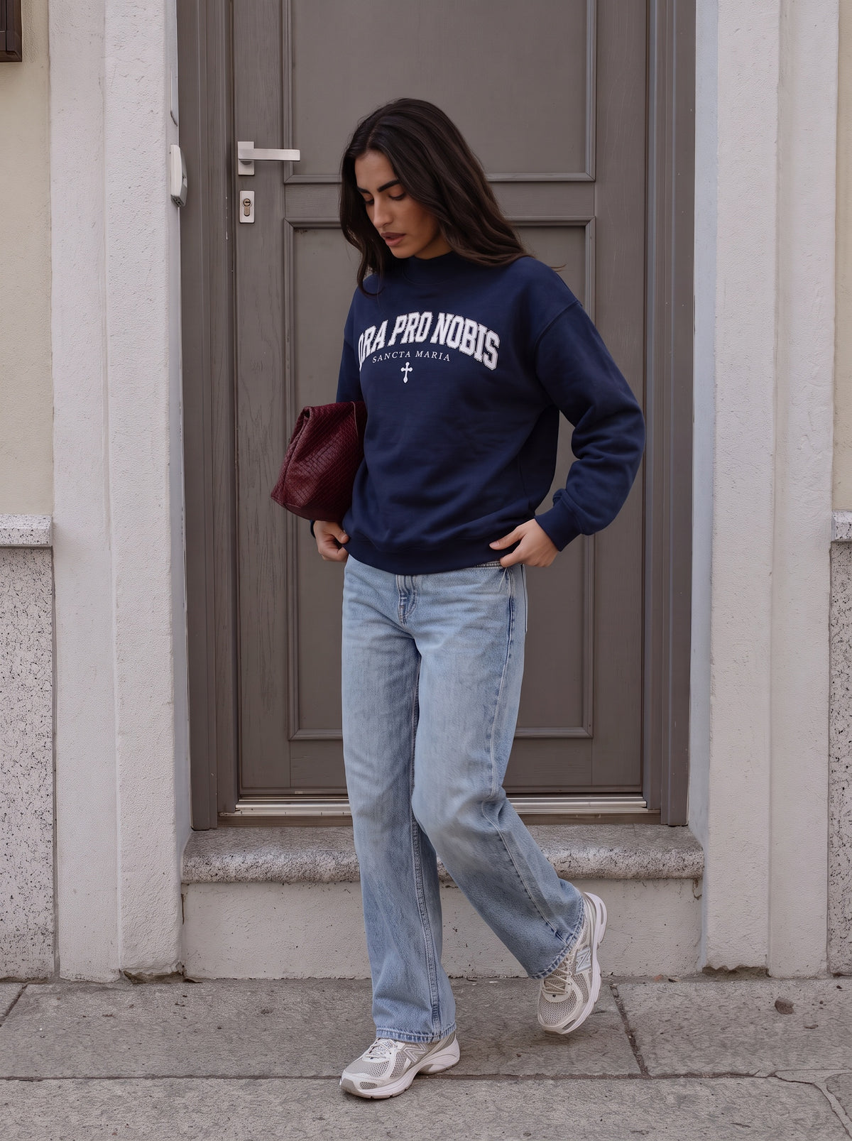 Ora Pro Nobis Collegiate Mockneck