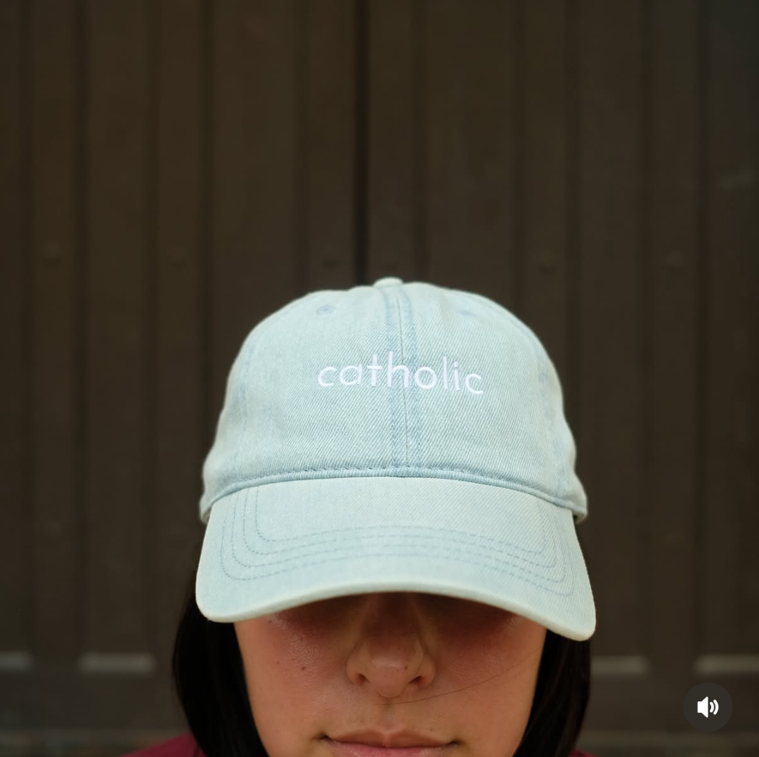 Catholic Embroidered Denim Hat